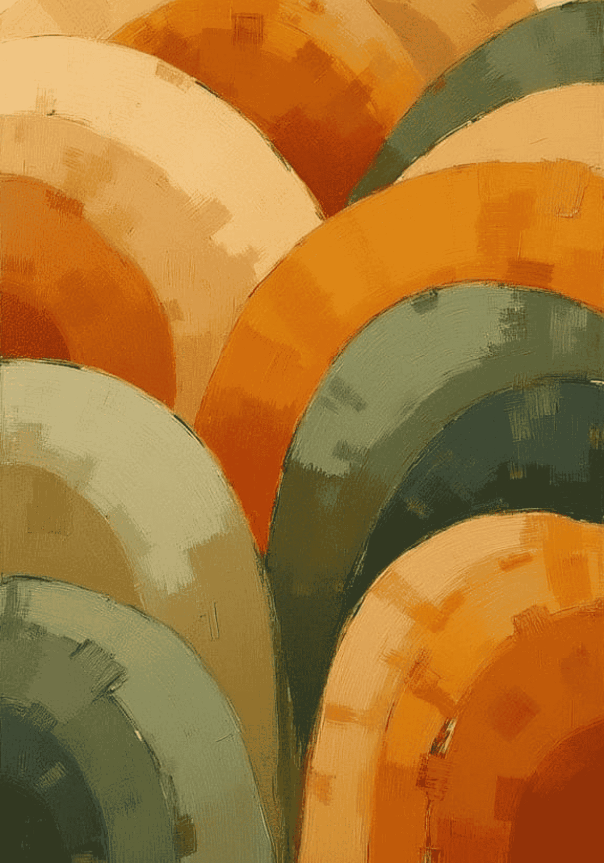 Abstract Rolling Colors poster visad rakt fram – Bozetto affisch i hög tryckkvalitet