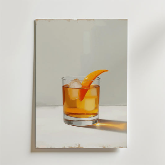 Whiskey Orange Garnish Poster