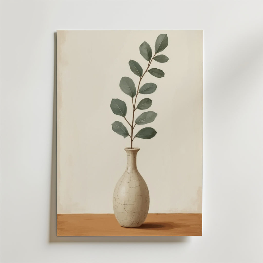 Ceramic Crackle Vase – stilfullt konsttryck från Bozetto, tryckt på matt finpapper