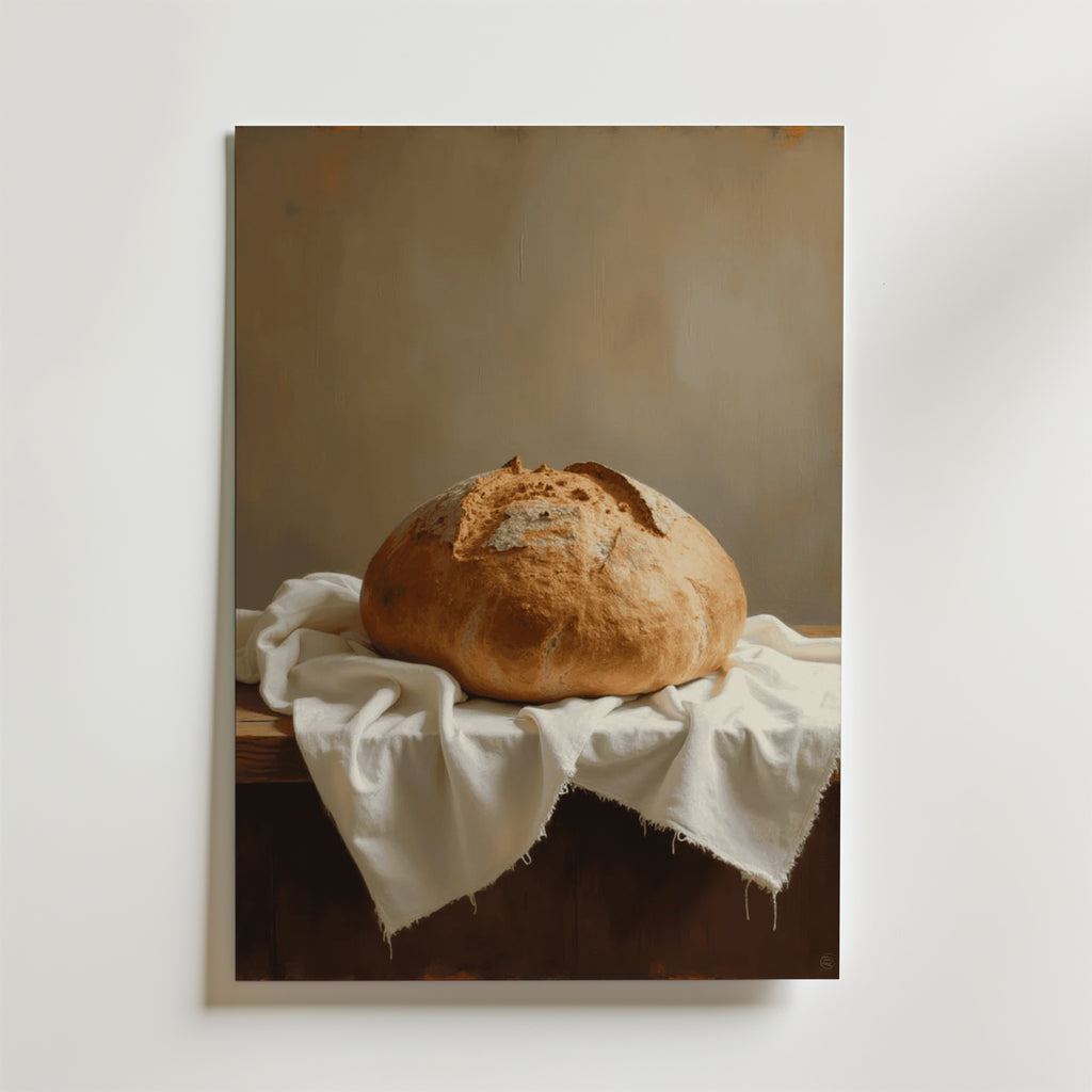 Sourdough Bread Loaf – stilfullt konsttryck från Bozetto, tryckt på matt finpapper