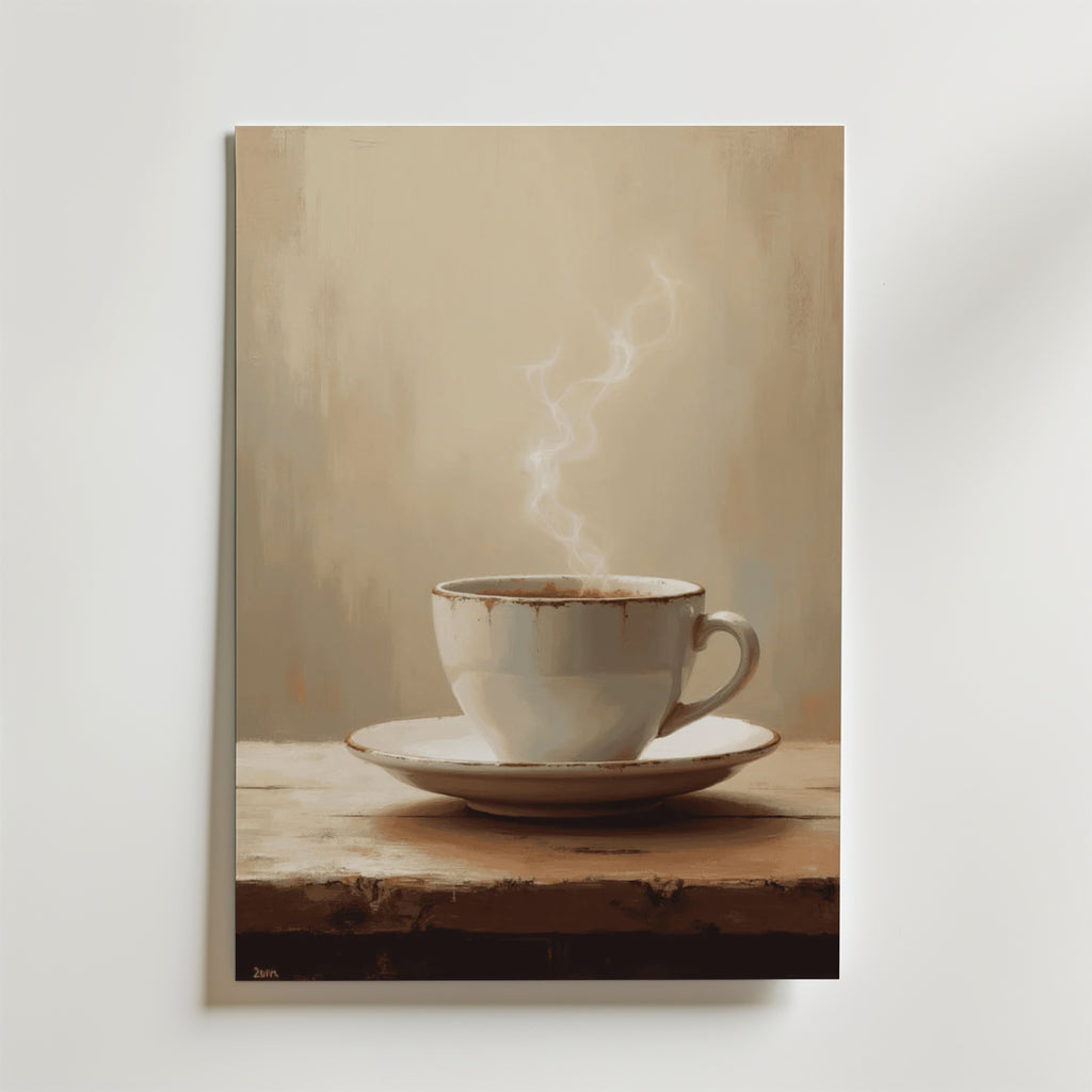 Hot Coffee – stilfullt konsttryck från Bozetto, tryckt på matt finpapper i hög tryckkvalitet