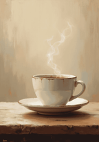 Hot Coffee – affisch med snyggt motiv, köp enkelt hos Bozetto i flera storlekar i hög tryckkvalitet