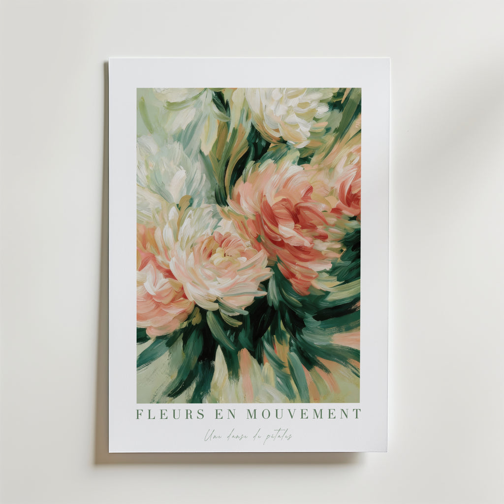 Fleurs En Mouvement Luxe – stilfullt konsttryck från Bozetto, tryckt på matt finpapper