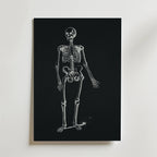 Dancing Skeleton – stilfullt konsttryck från Bozetto, tryckt på matt finpapper i hög tryckkvalitet