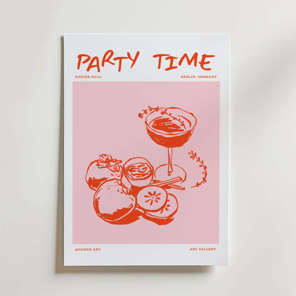 Berlin Party TIme – stilfullt konsttryck från Bozetto, tryckt på matt finpapper i hög tryckkvalitet