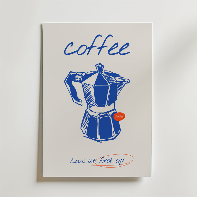 Love At First Coffee Sip Poster