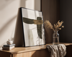 Mockup av Bold Brushstrokes affisch på vägg – köp enkelt hos Bozetto i hög kvalitet