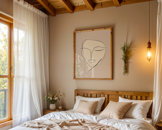 Serenity Line Face Poster
