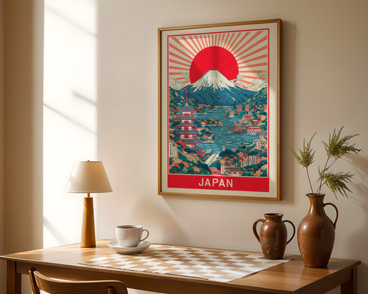 Japanese Red Sun Poster