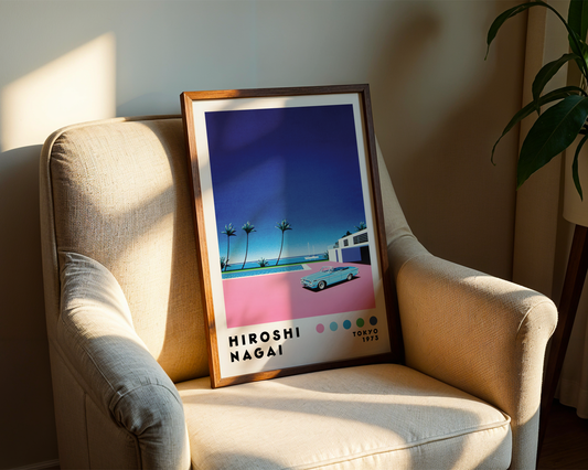 Hiroshi Nagai Pink Sunset Ride Poster