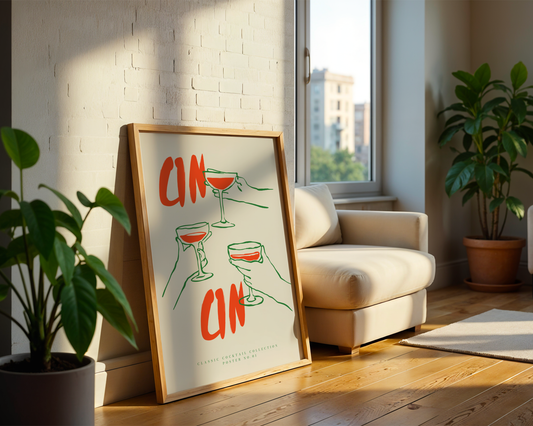 Cin Cin Classic Cocktail Poster