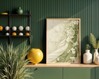 Abstract Blossom Grace poster visualiserad på vägg – från Bozetto i hög kvalitet