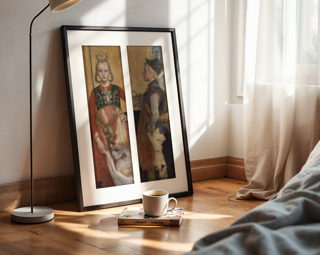 Mockup av Carl Larsson A Swedish affisch på vägg – köp enkelt hos Bozetto i hög kvalitet