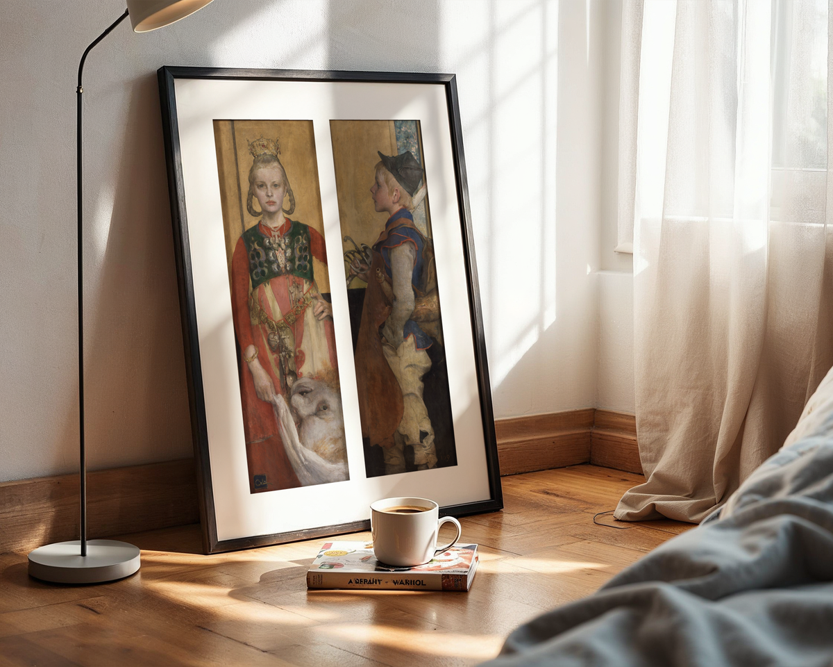 Mockup av Carl Larsson A Swedish affisch på vägg – köp enkelt hos Bozetto i hög kvalitet