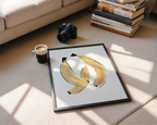 Banana Joy poster visualiserad på vägg – se rätt storlek med mockup från Bozetto