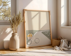 Mockup av Magnolia Whisper affisch på vägg – köp enkelt hos Bozetto i hög kvalitet