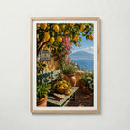 Marco Ricci Giardino dei Limoni Poster – solig citrusträdgård längs Sorrentokysten i södra Italien