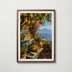 Marco Ricci Giardino dei Limoni Poster – solig citrusträdgård längs Sorrentokysten i södra Italien