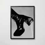 Patent Platform Boot Poster – svart ram