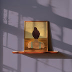 Golden Horizon Poster med valnötsram