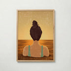 Golden Horizon Poster med ekram