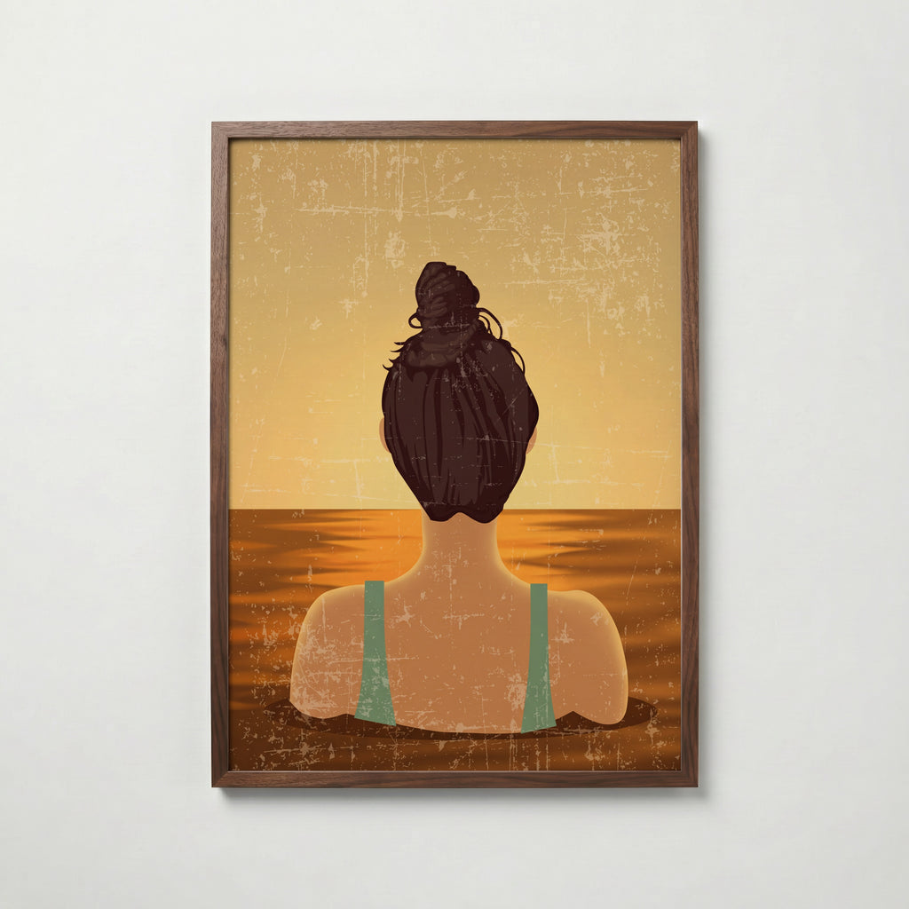 Golden Horizon Poster i vardagsrumsmiljö