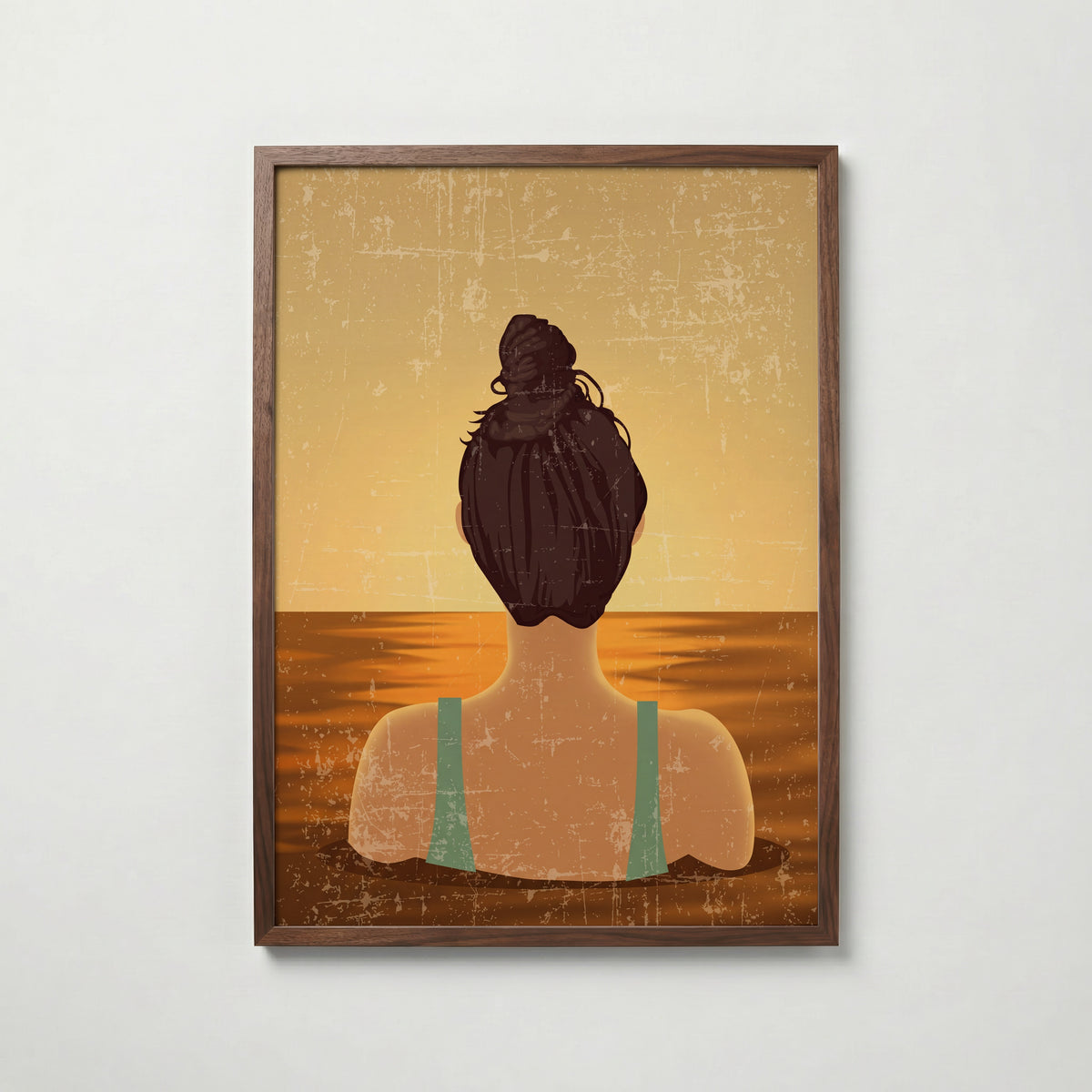 Golden Horizon Poster i vardagsrumsmiljö