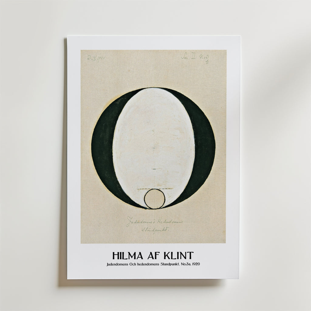 Mockup av Hilma af Klint Judendomens affisch på vägg – köp enkelt hos Bozetto i hög kvalitet