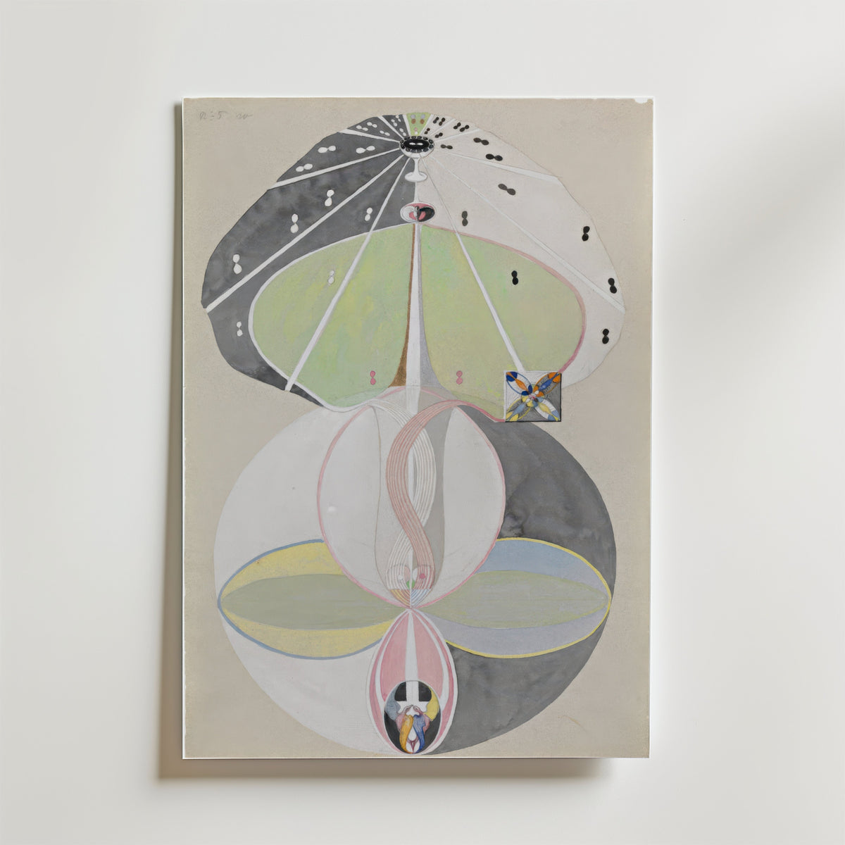 Hilma af Klint Tree of Knowledge affisch på neutral bakgrund – poster från Bozetto