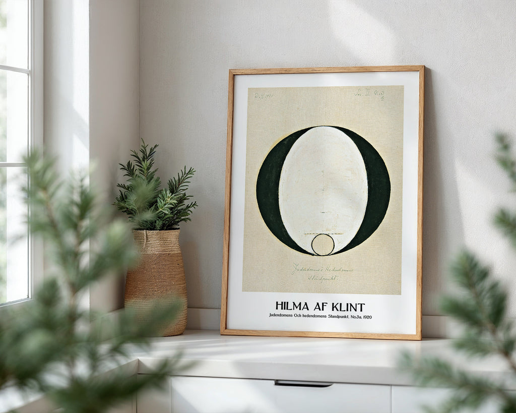 Väggmockup med Hilma af Klint Judendomens – köp enkelt hos Bozetto affisch i hög kvalitet