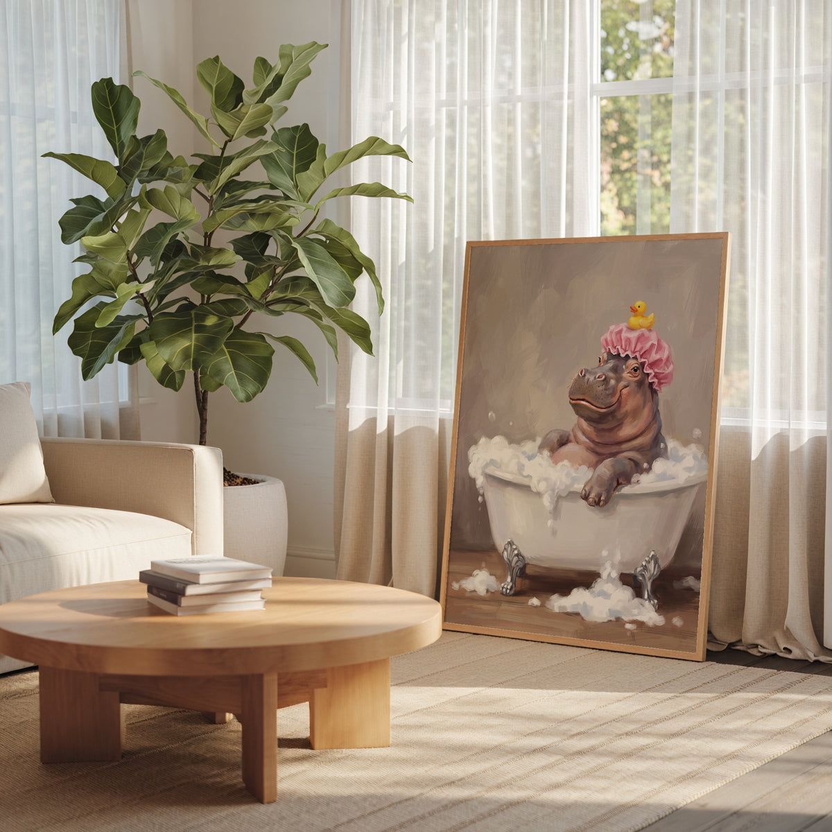 Hippo Bubble Bath Poster – i rum 2