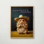 Hopeful Hamster Poster med ekram
