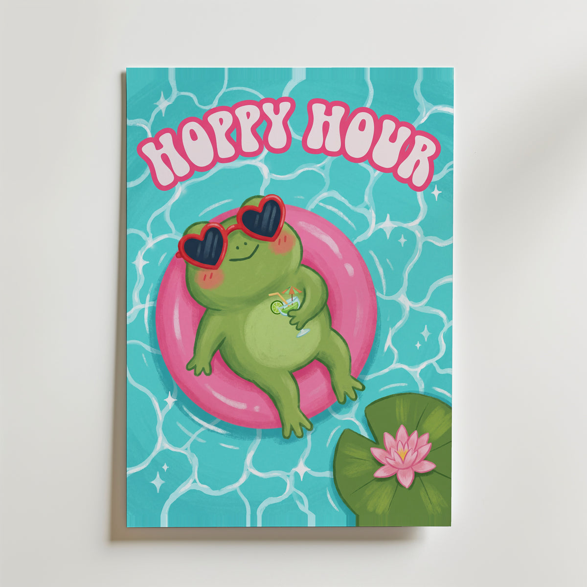 Hoppy Hour Poster – canvas utan passepartout
