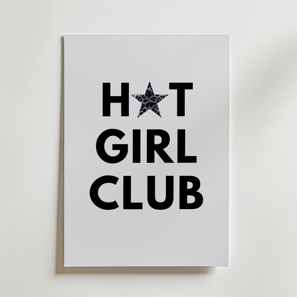 Hot Girl Club Poster – canvas utan passepartout