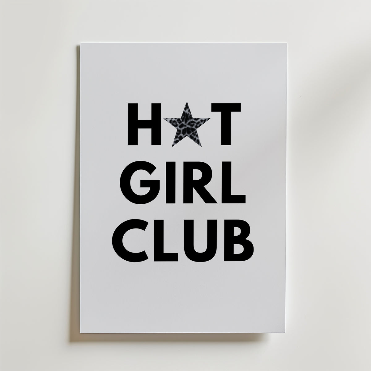 Hot Girl Club Poster – canvas utan passepartout