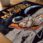 I Need My Space Poster – närbild på papper