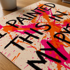 Painted in Pyjamas Poster – närbild på papper
