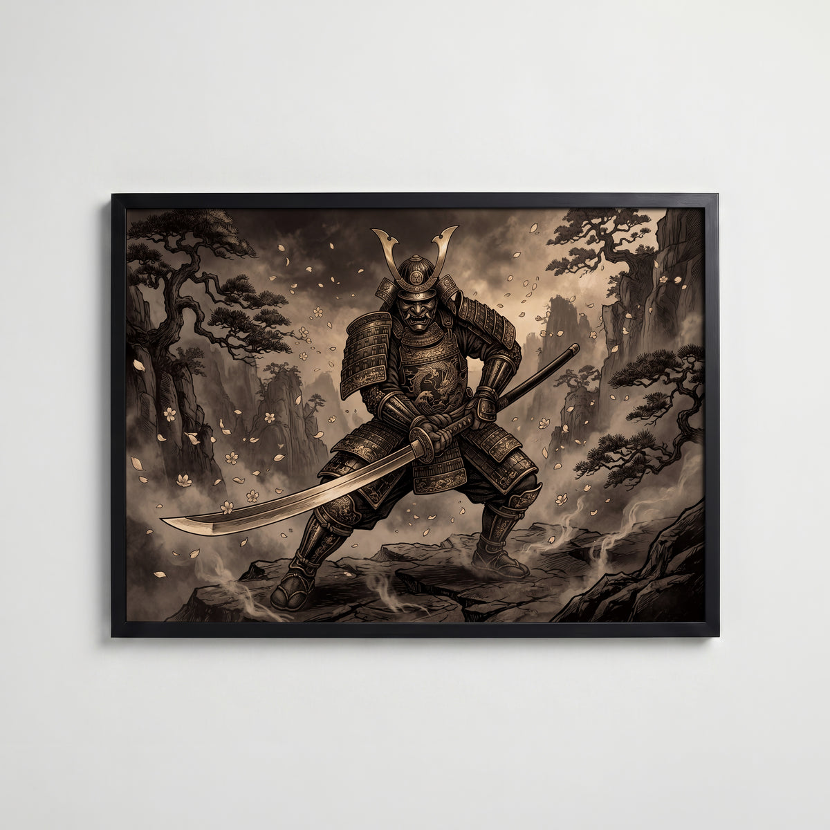Iron Samurai Poster med svart ram