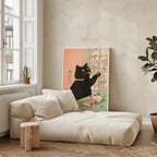 Sushi Feast poster visualiserad på vägg – se rätt storlek med mockup från Bozetto