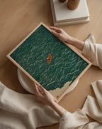 Japandi Boat poster i stilrent hem med modern inredning – köp enkelt hos Bozetto