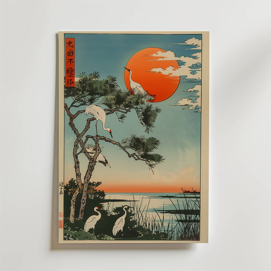 Japanese Crane Poster