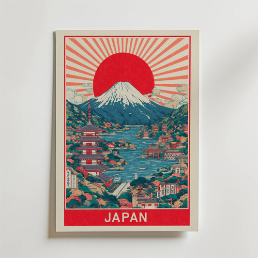 Japanese Red Sun Poster