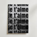 Je T'aime Paris Poster – canvas utan passepartout