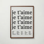 Je T'aime Echo Poster – valnötsram