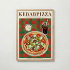Kebabpizza poster visad rakt fram – Bozetto affisch i hög tryckkvalitet i hög tryckkvalitet