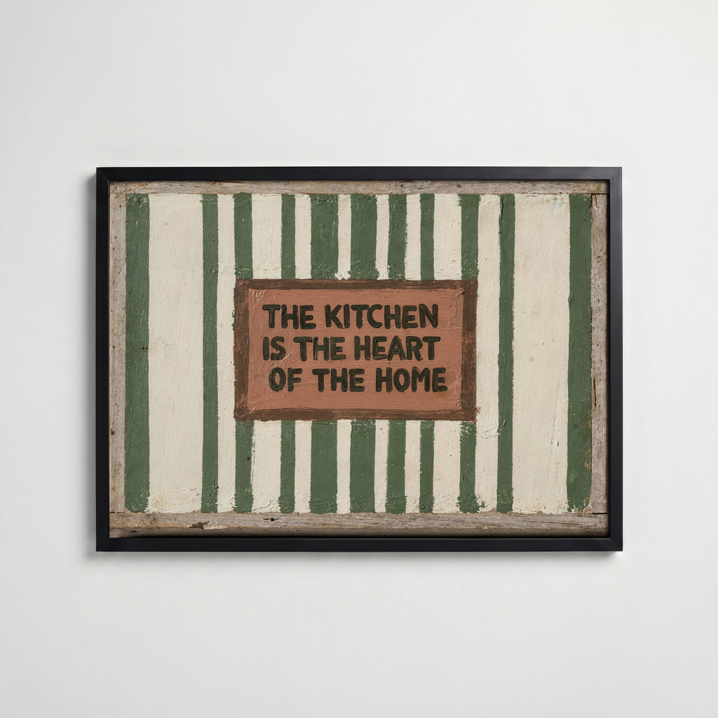 Kitchen Heart Poster med svart ram