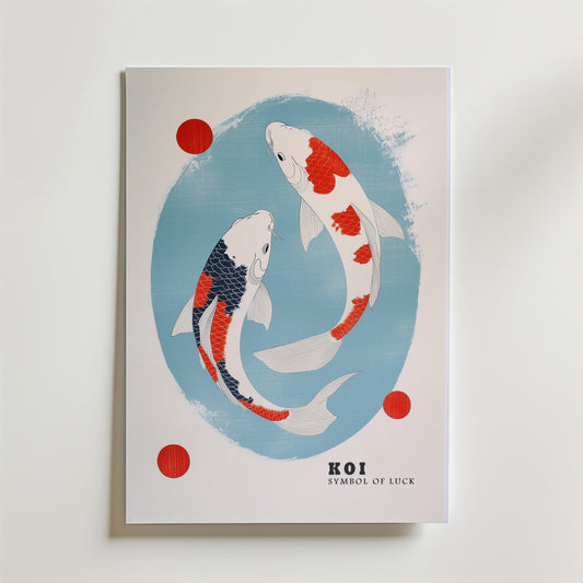 Yin Yang Koi Poster