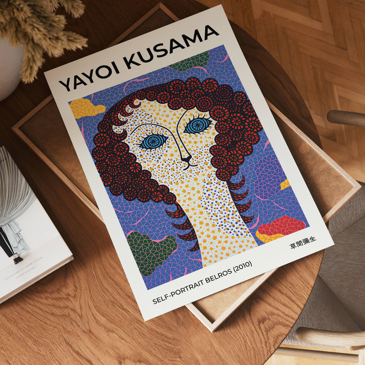 Yayoi Kusama Self Portrait – affisch med stilfullt motiv från Bozetto i hög kvalitet