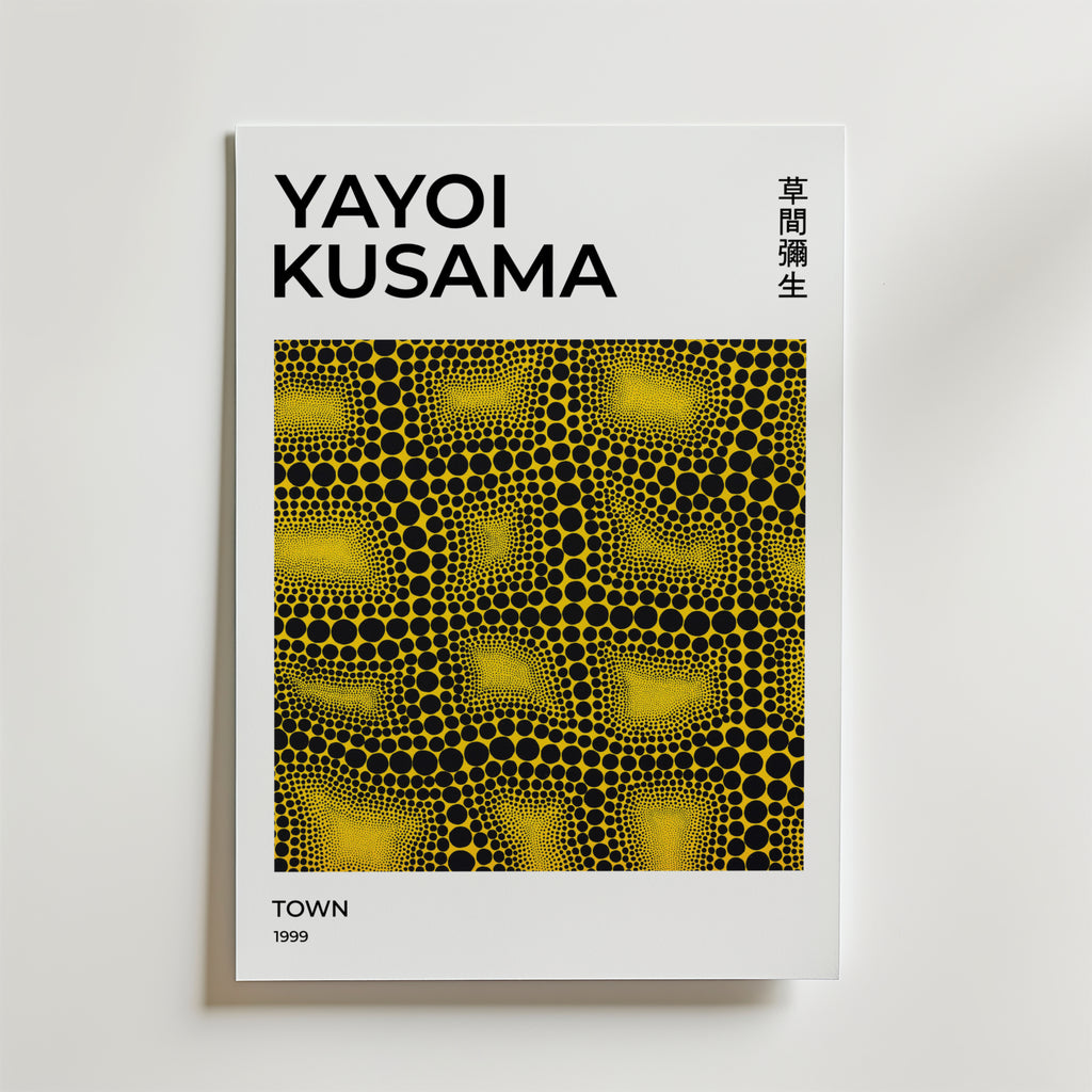 Yayoi Kusama Optical Field – stilfullt konsttryck från Bozetto, tryckt på matt finpapper