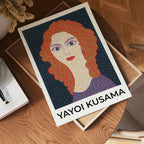 Yayoi Kusama Electric Face – affisch med stilfullt motiv från Bozetto i hög kvalitet